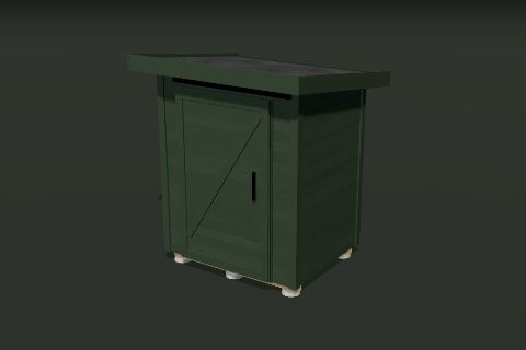 Redskabsskur Lille i 3D